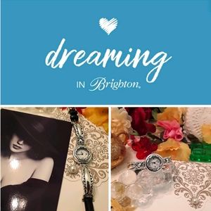 BRIGHTON AURORA SILVER & CALFSKIN LEATHER WATCH